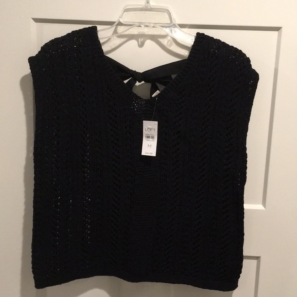 LOFT Sleeveless Black Sweater
